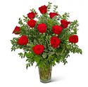 One Dozen Elegant Red Roses